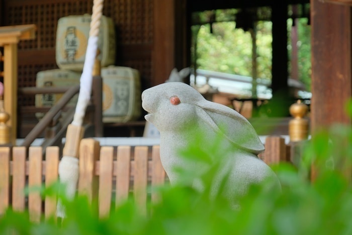 岡崎神社の狛うさぎ　画像